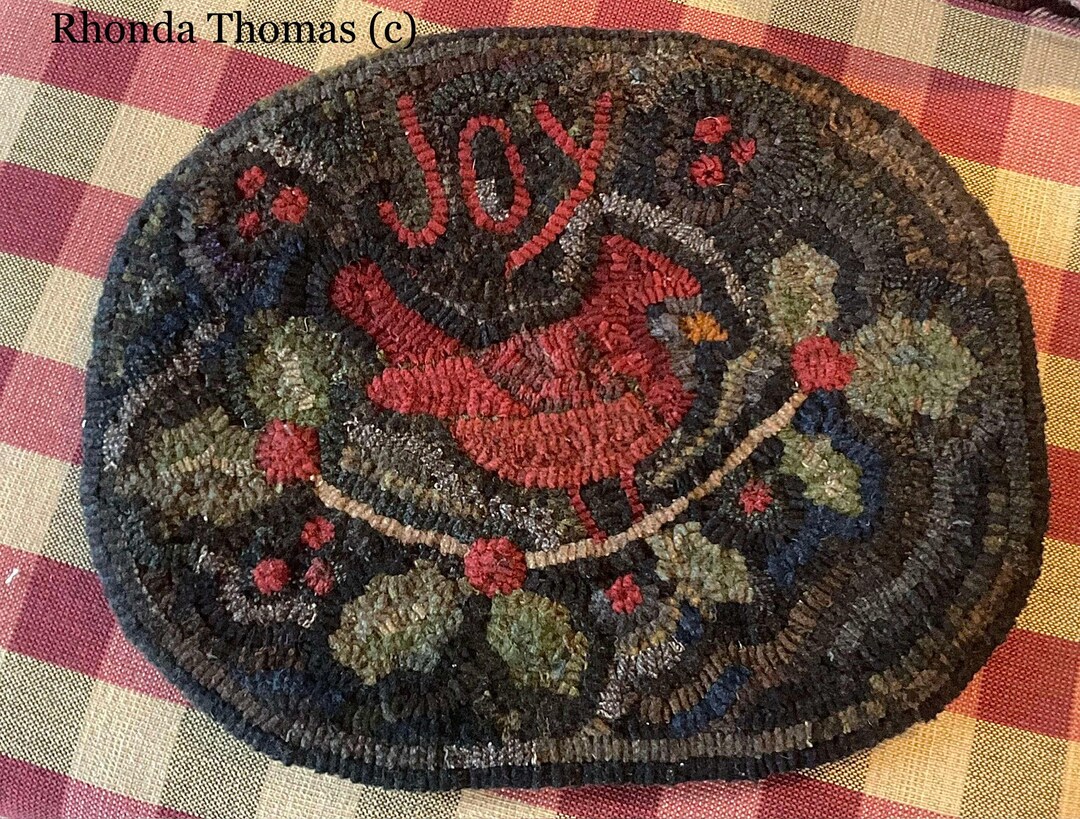 Joy Cardinal - A Rhonda Thomas Original Primitive Rug Hooking Pattern ...