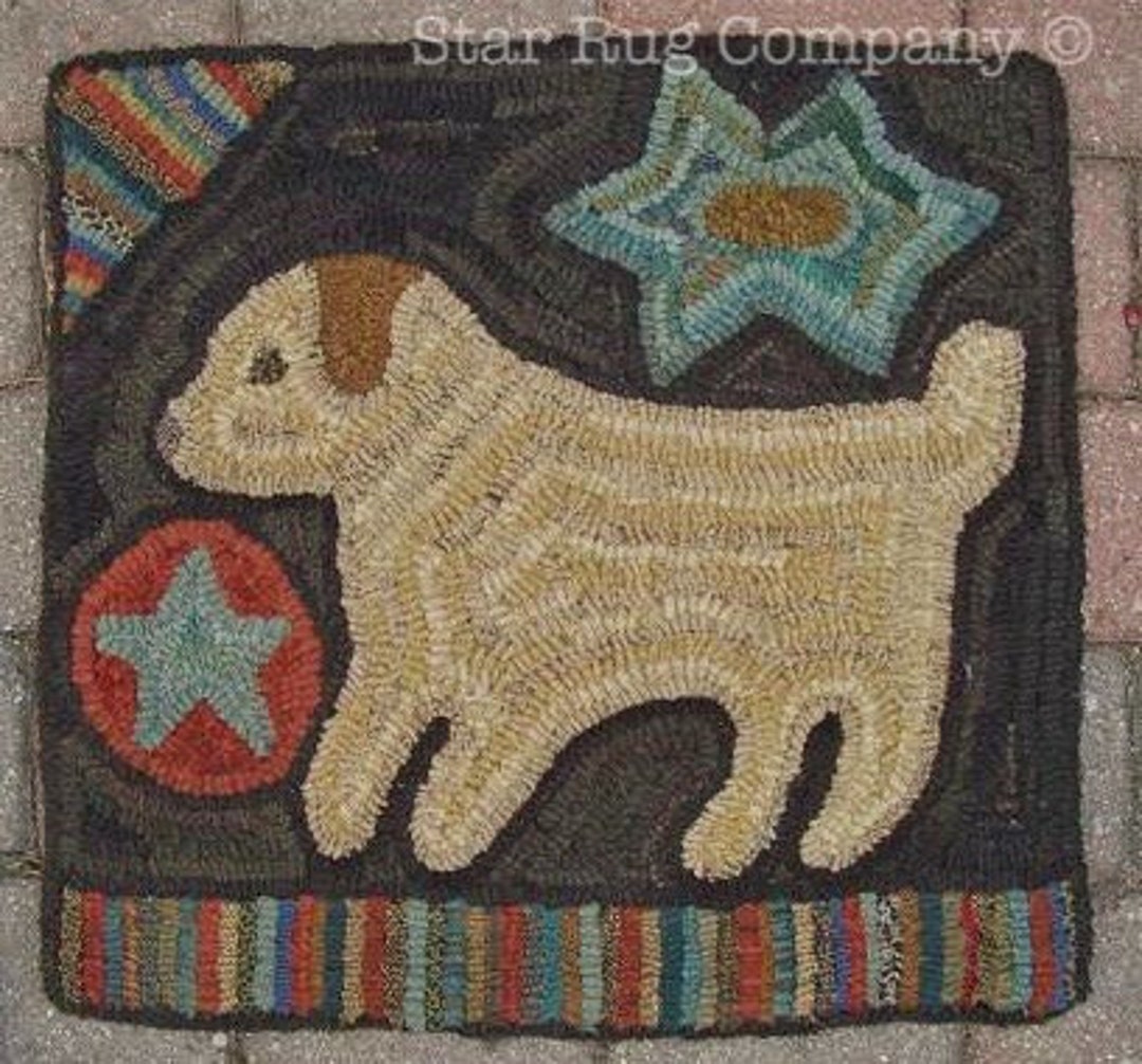 Dog Rug Pattern Star Rug Company ~ Little Dog ~ Rug Hooking Pattern - Etsy