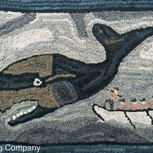 Star Rug Company ~ Antique Whale ~ primitive rug hooking pattern