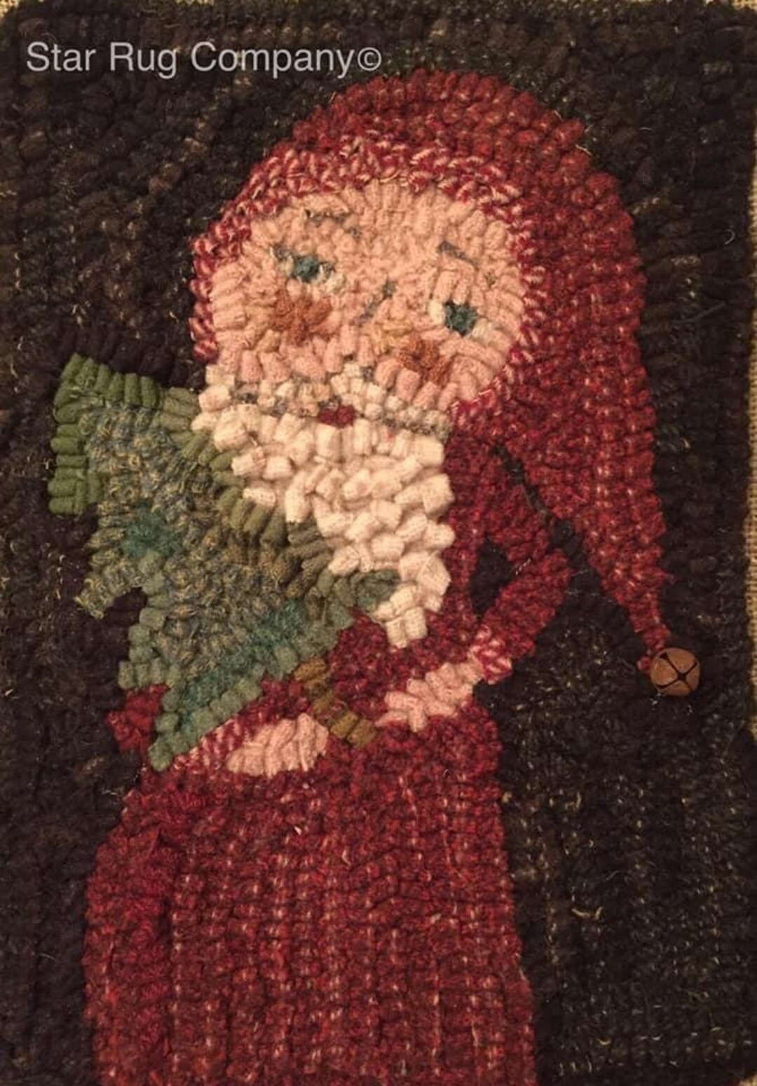 Flying Santa Rug Pattern Star Rug Company ~jingle Santa Rug Hooking Pattern - Etsy
