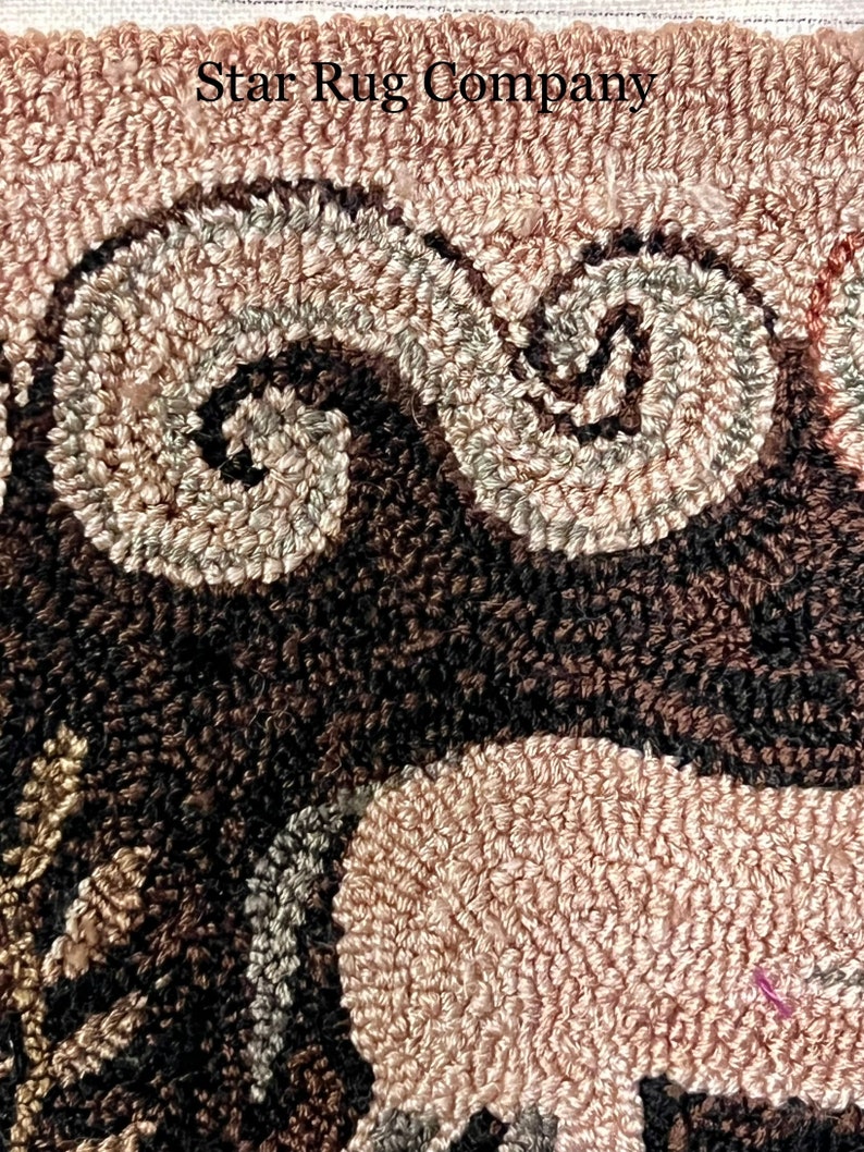 Scroll Work Pattern Rug Star Rug Company ~ Antique Scroll Horse ~ Rug Hooking Pattern - Etsy