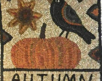 Autumn  -  A Rhonda Thomas original primitive rug Hooking pattern  offered by Star Rug Company