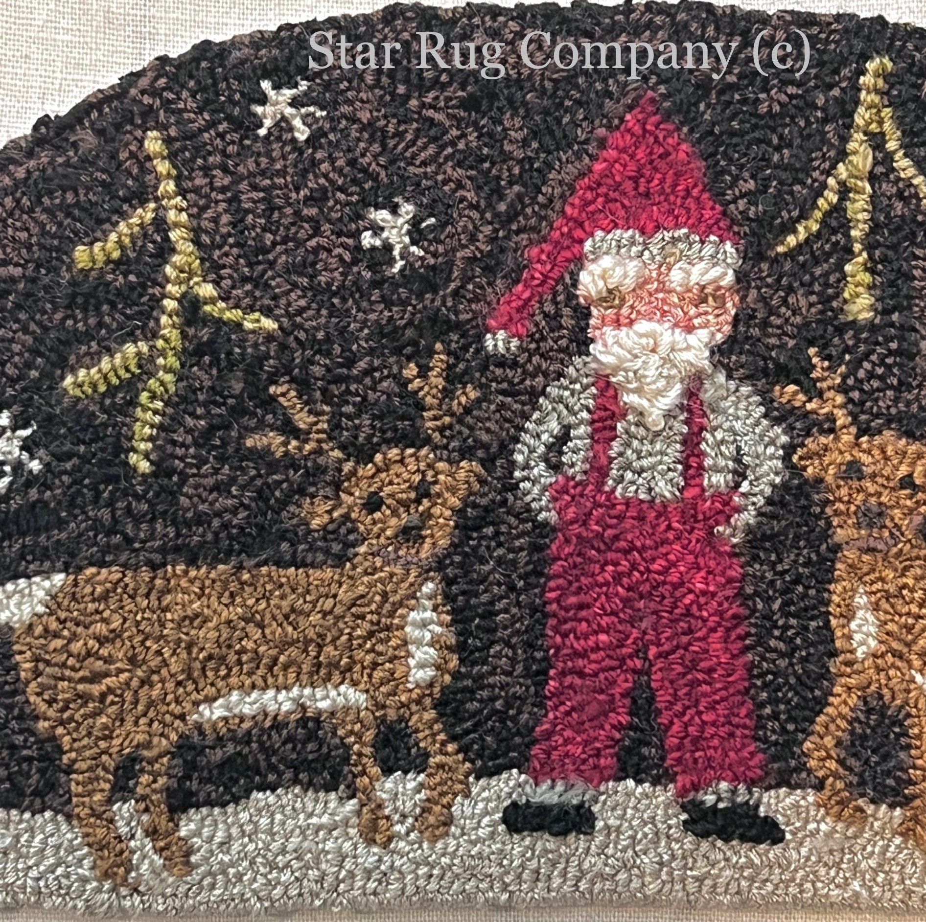 Star Rug Company ~ Santa and His Reindeer Hooking Pattern - Etsy
