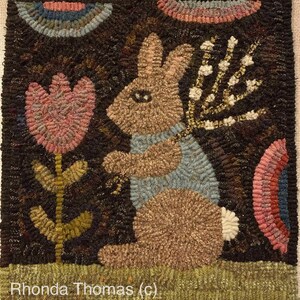 Spring Blessings   -  A Rhonda Thomas original primitive rug Hooking pattern  offered by Star Rug Company