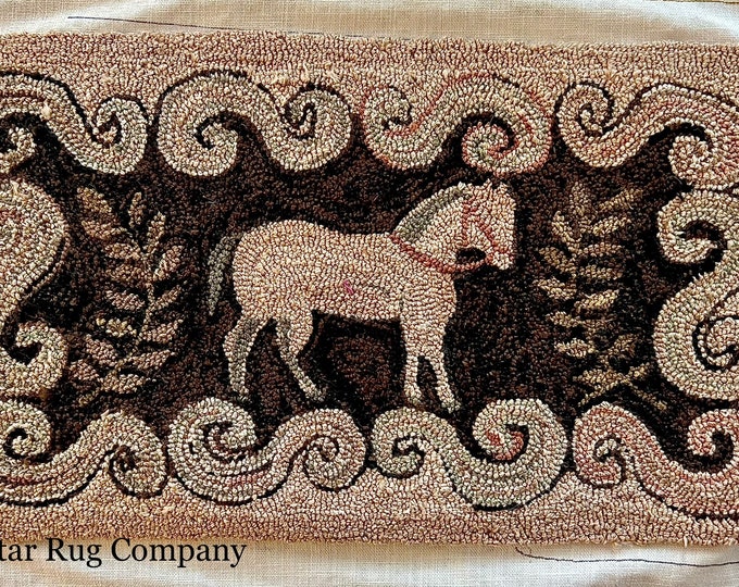 Star Rug Company Antique Scroll Horse Rug Hooking Pattern - Etsy