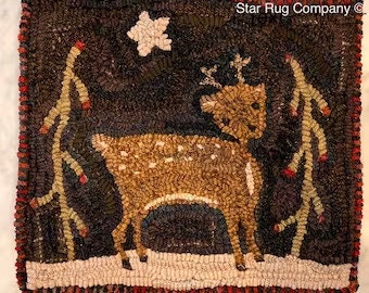Star Rug Company ~ Little Deer  Pattern -  Rug Hooking Pattern