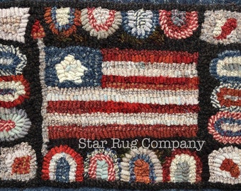 Star Rug Company ~ Patriotic Flag Rug Hooking Pattern