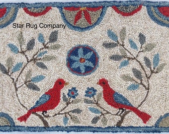 Star Rug Company ~ Pennsylvania Birds ~   Rug Hooking Pattern (larger size)