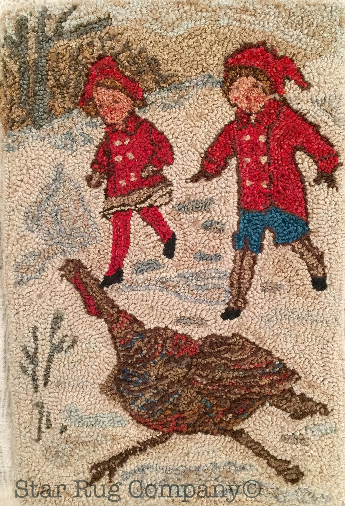 Turkey Hook Rug Star Rug Company ~ Vintage Turkey & Kids Rug Hooking Pattern - Etsy