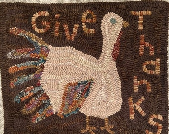 Star Rug Company ~ Give Thanks  ~   Rug Hooking Pattern