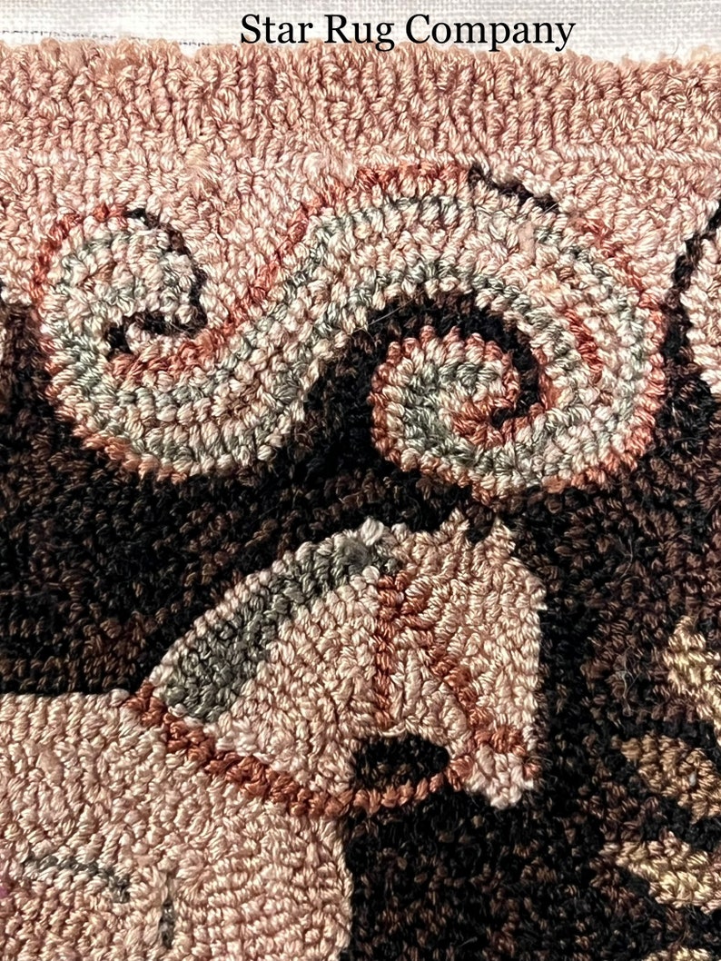 Scroll Work Pattern Rug Star Rug Company ~ Antique Scroll Horse ~ Rug Hooking Pattern - Etsy