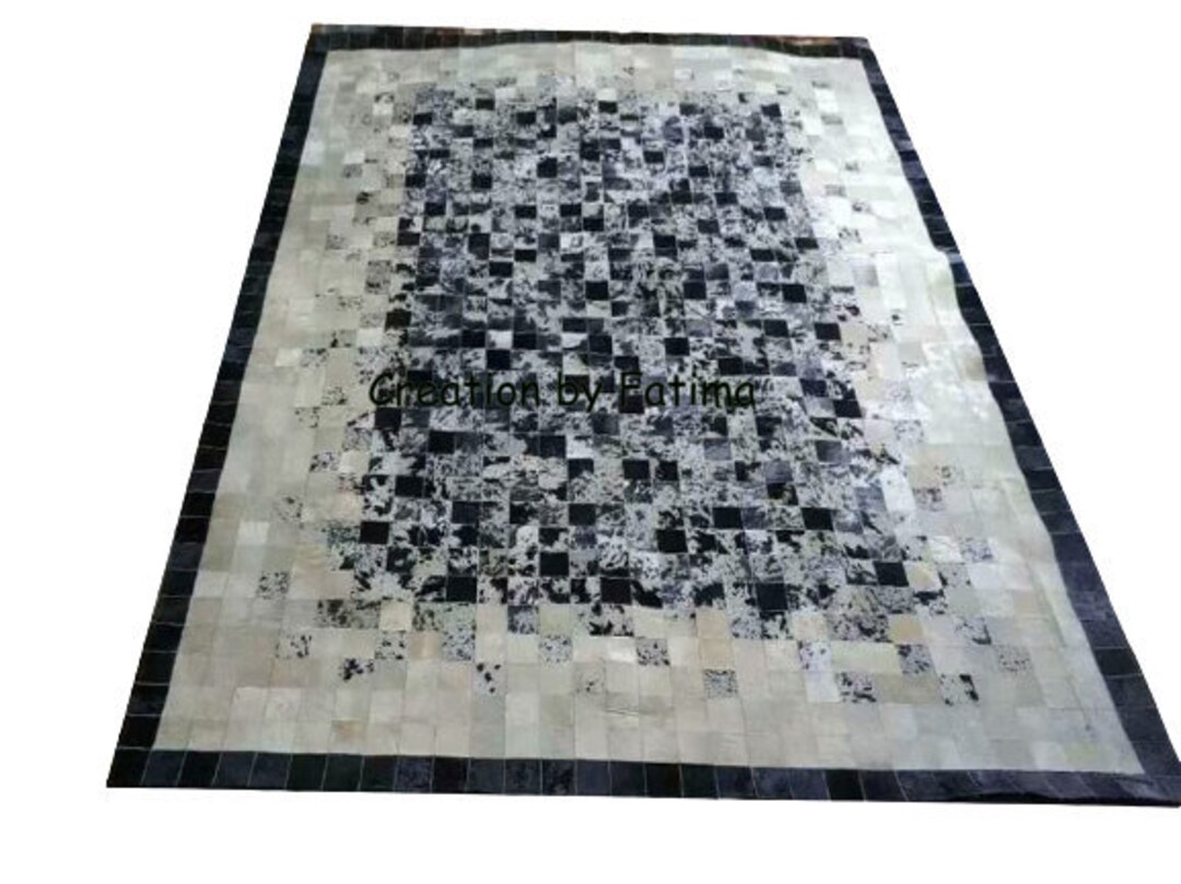 牛革ラグ、エリアラグ、レザーラグ、牛革パッチワークラグ、ハイドラグ