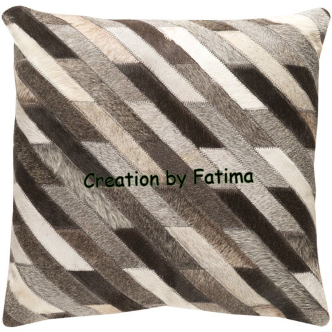 Set of 2 Cowhide Patchwork Cushion Covers Without Filling Etsy UK