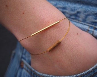 Gold & Hazelwood Bracelet