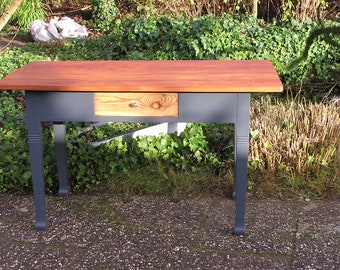 Solid wood table with cherry top