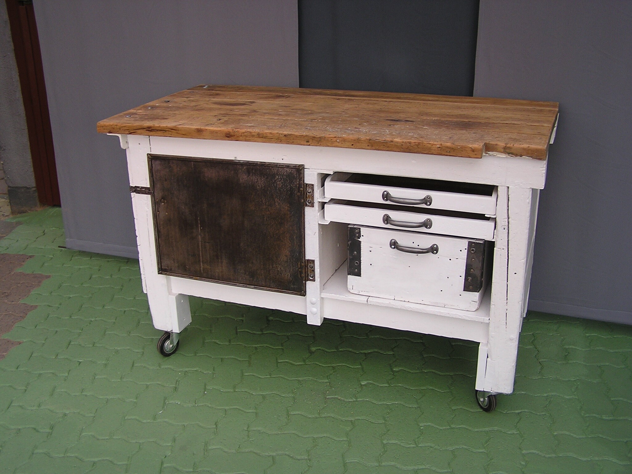 Werktisch Shabby Workbench Hobby Bank Industrial Design Etsy
