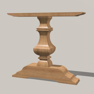 The Abby Pedestal Base Set of 2 - Wood trestle dining pedestals