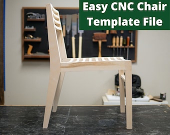 Modern CNC Chair Template File - The Eriksen - Assemble in minutes!