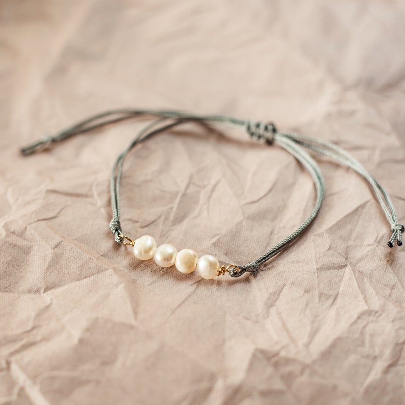 Edelsteine Achat und Turmalin zartes Armband mit glitzerndem Freundschaftsarmband Freshwater pearl bracelet S\u00fcsswasserperlen