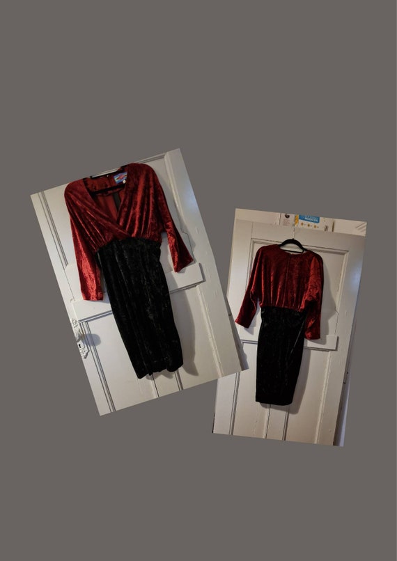 Vintage 1990s velvet dress - image 1