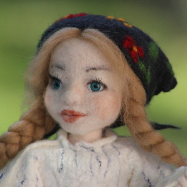 Ileana - Felted doll - Felted art dolls - Felted art - Needle felted doll - Ooak art doll - Doll sculpture - Home decor doll