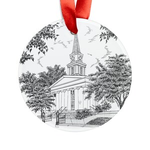 Lexington Presbyterian Church Christmas Ornament with Ribbon