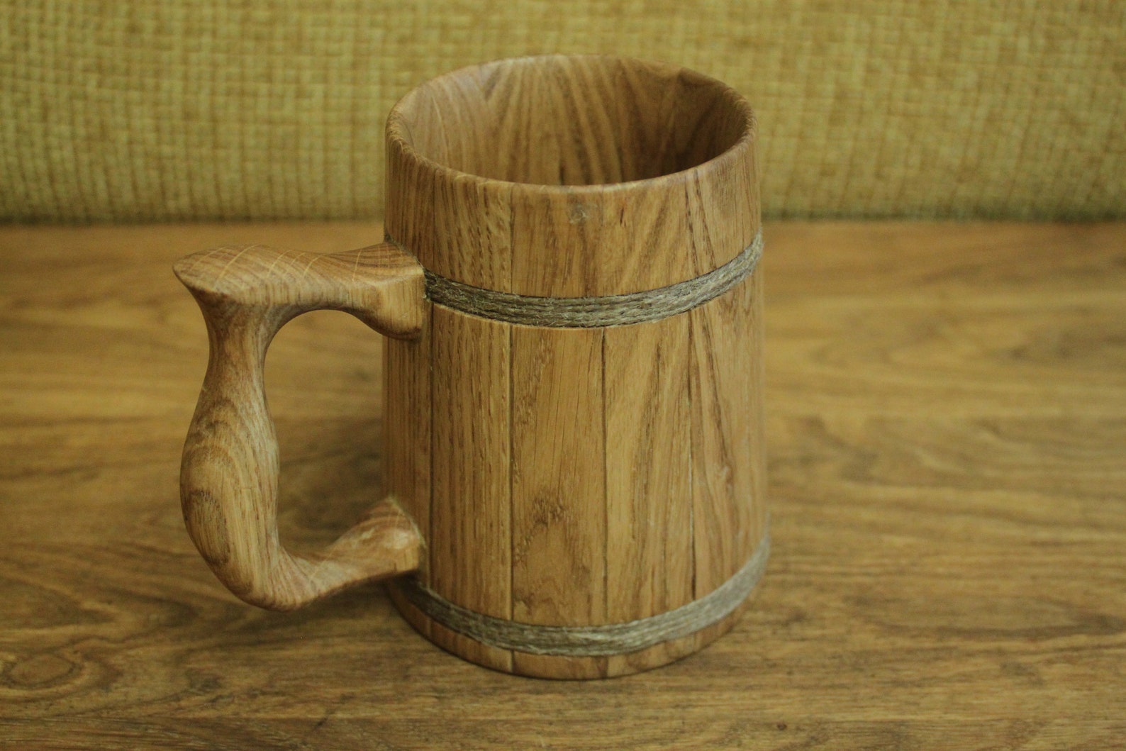 Viking Ale cup. Oaken beer mug. Wooden Beer cup. Hand made Etsy