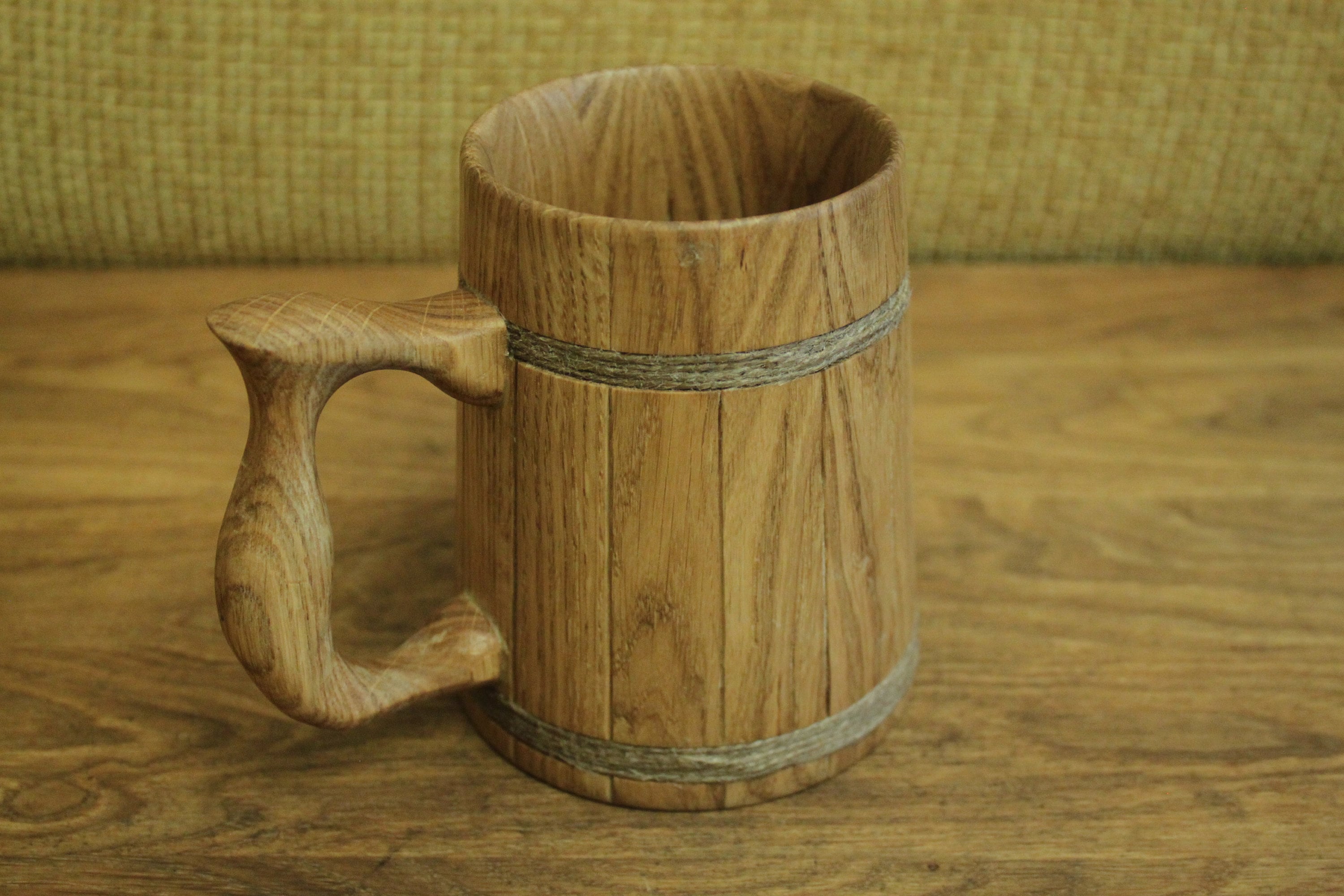 Viking Ale cup. Oaken beer mug. Wooden Beer cup. Hand made Etsy