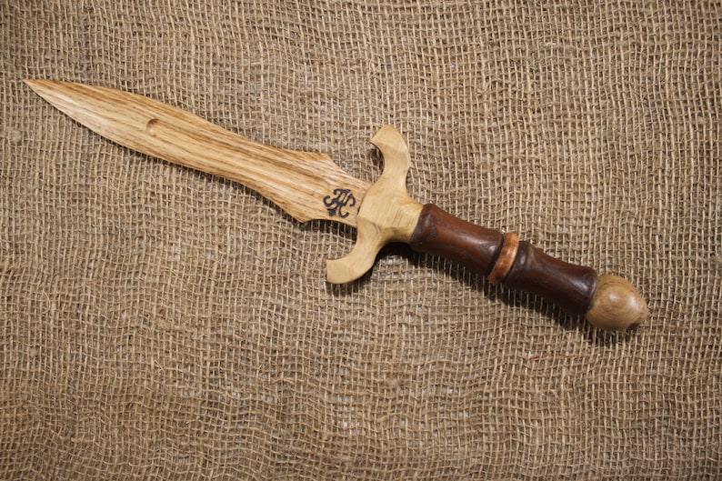 Ritual dagger. Wooden athame. Magic wooden dagger. Celtic Etsy