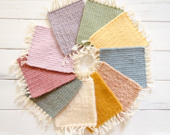 Handwoven coasters // LARGE
