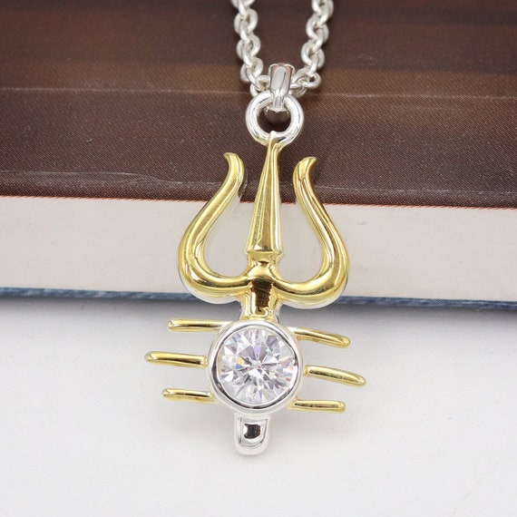 Shiva Trishul Pendant 925 Silver Pendant Unisex Pendant Weapon