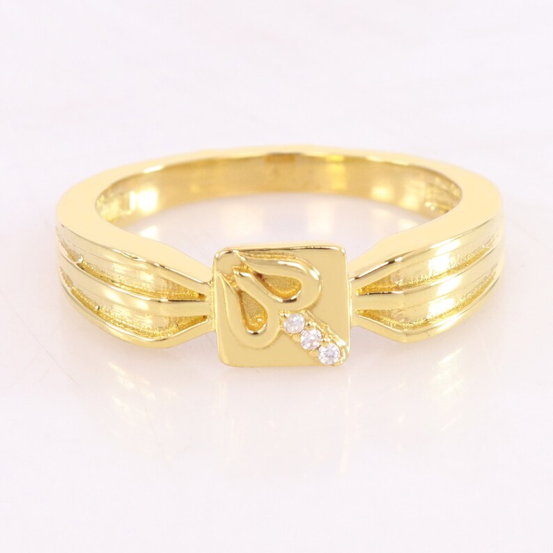 18k Gold Plated Trishul Ring Lord Shiva Ring Handmade | Etsy