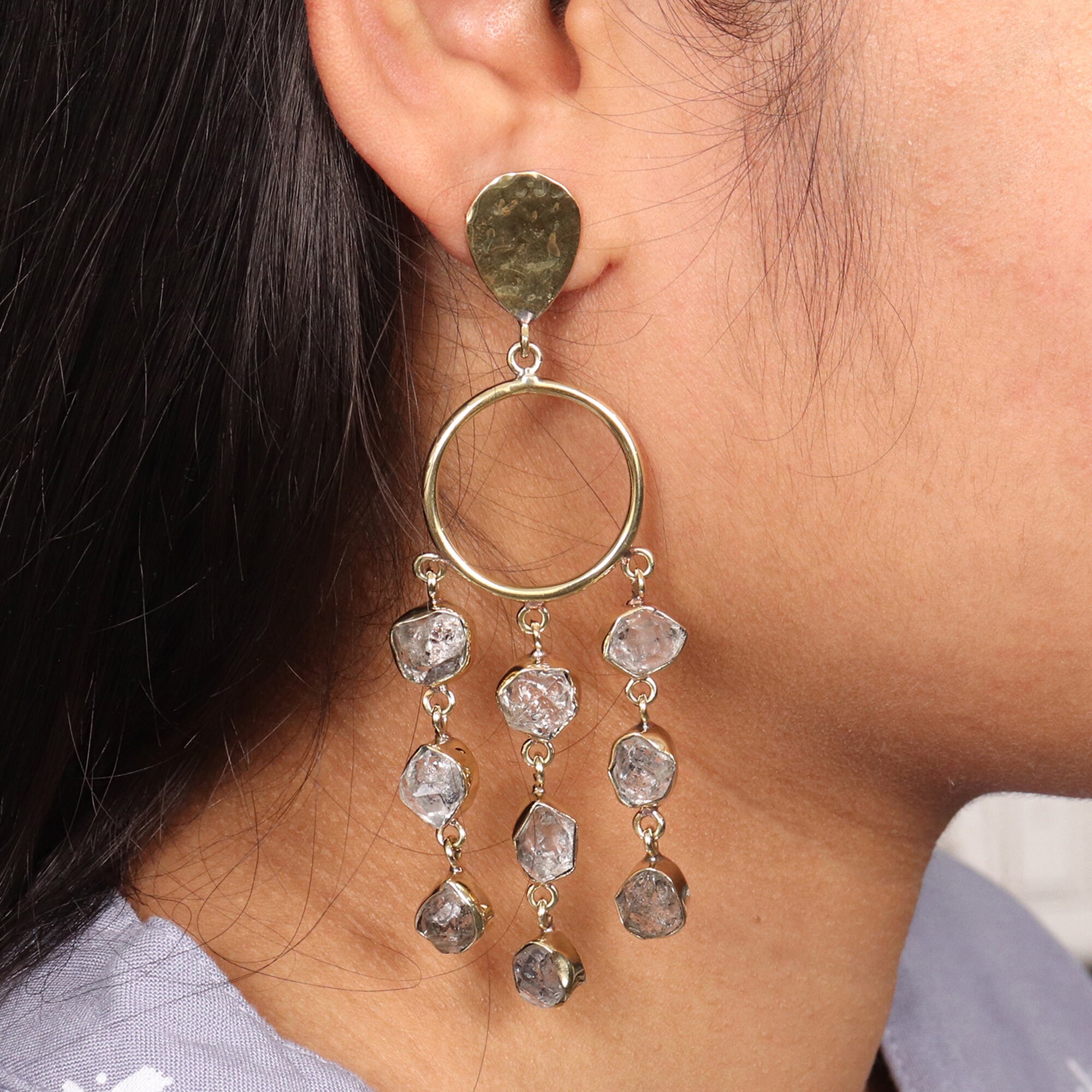 お買い得 TOCCA｜FRILL DIAMOND PIERCED EARRINGS K10 ダイヤモンド