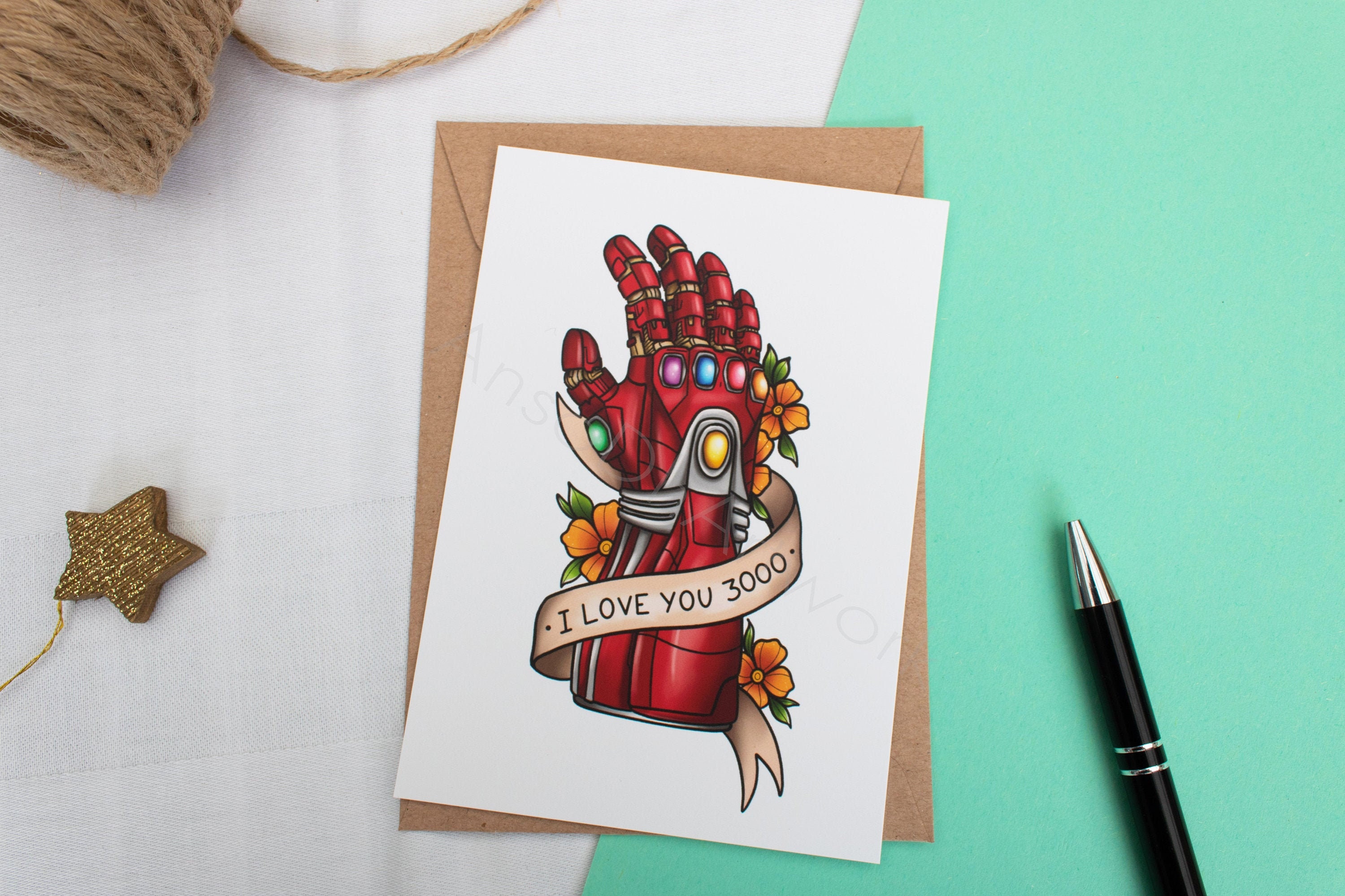 Iron Man I Love You 3000 End Game Postcard Print Etsy