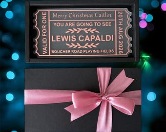 Acrylic Gift Voucher/Ticket For A Celebration Treat/Keepsake