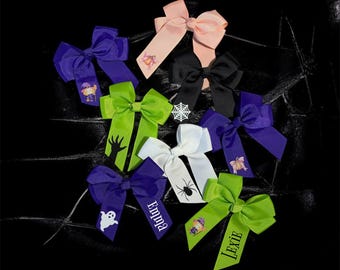 Halloween Personalised Hair Bow Crocodile Clip