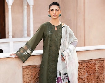 Vestido de compras Eid de lujo Esra Mizaj original a estrenar, diseñador pakistaní original, envío gratis
