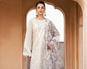 Brand New Original Esra Mizaj Luxury Lawn Eid Shopping Dress Pakistani Original Designer Free Shipping