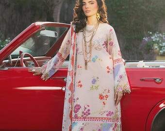 Brand New Original Sardinia Cocktail Luxury Lawn Pakistani Salwar Kameez Dress Suit Stitched  Fashion Embroidered Free Shipping Fancy Medium