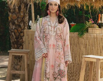 Brand New Original Sardinia Cocktail Luxury Lawn Pakistani Salwar Kameez Dress Suit Stitched  Fashion Embroidered Free Shipping Fancy Small