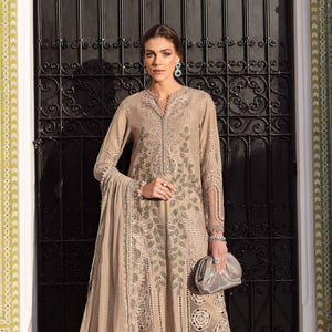 Brand New Original Pakistani Marib Luxe Lawn D-2503-A Summer Fancy Wedding Free Shipping  Designer Baroque Asim Jofa Sana Safinaz