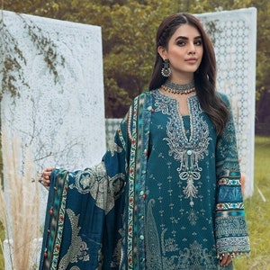Anaya bordado cosido Pakistaní Indio Traje De Césped 3pc grandes colores para Eid 