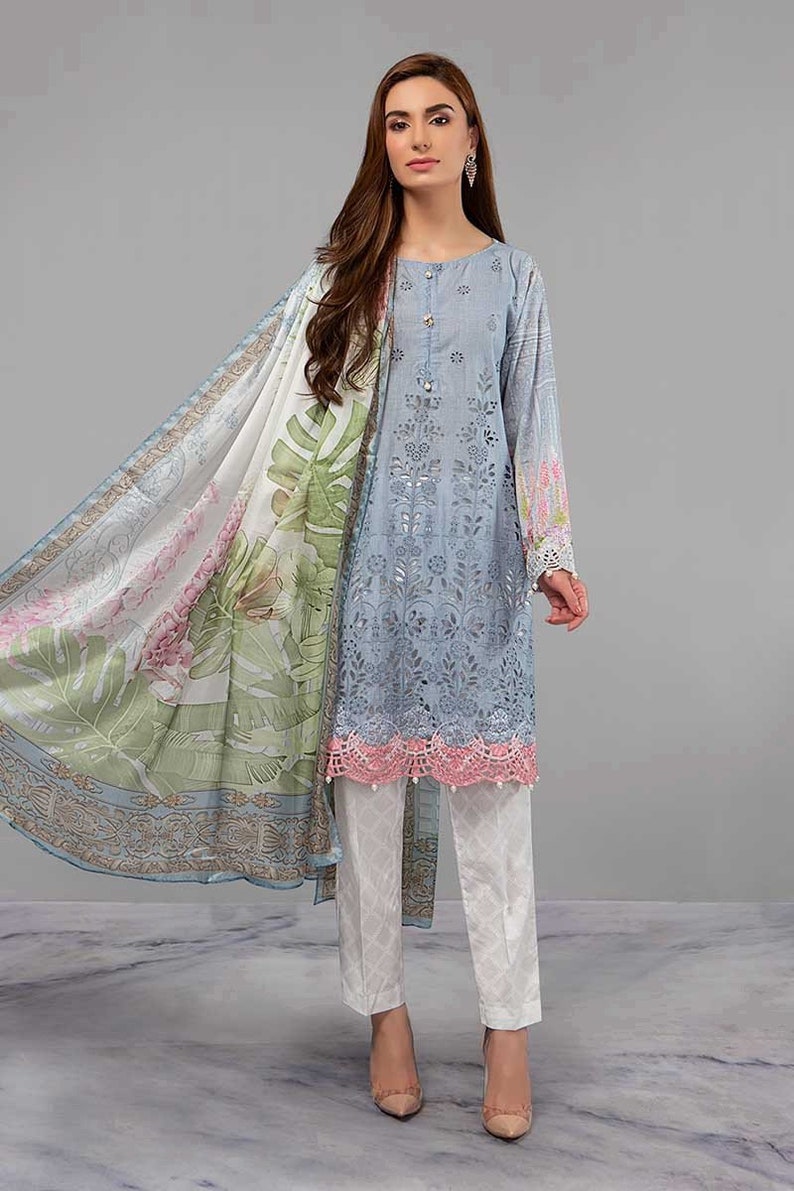 Original Maria B Lawn 2019 Pakistani Designer Indian Salwar Kameez Suit Dress Stitched XLarge size Shopping Baroque Jora Fancy Spring wear