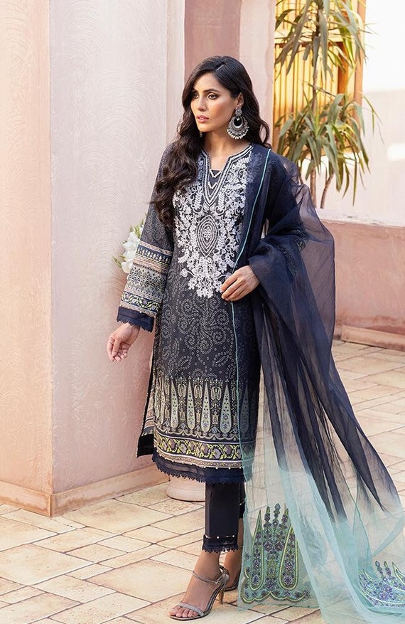 asim jofa casual dresses AJPE-16 (3-PC) EMBROIDERED CAMBRIC 3 PCS