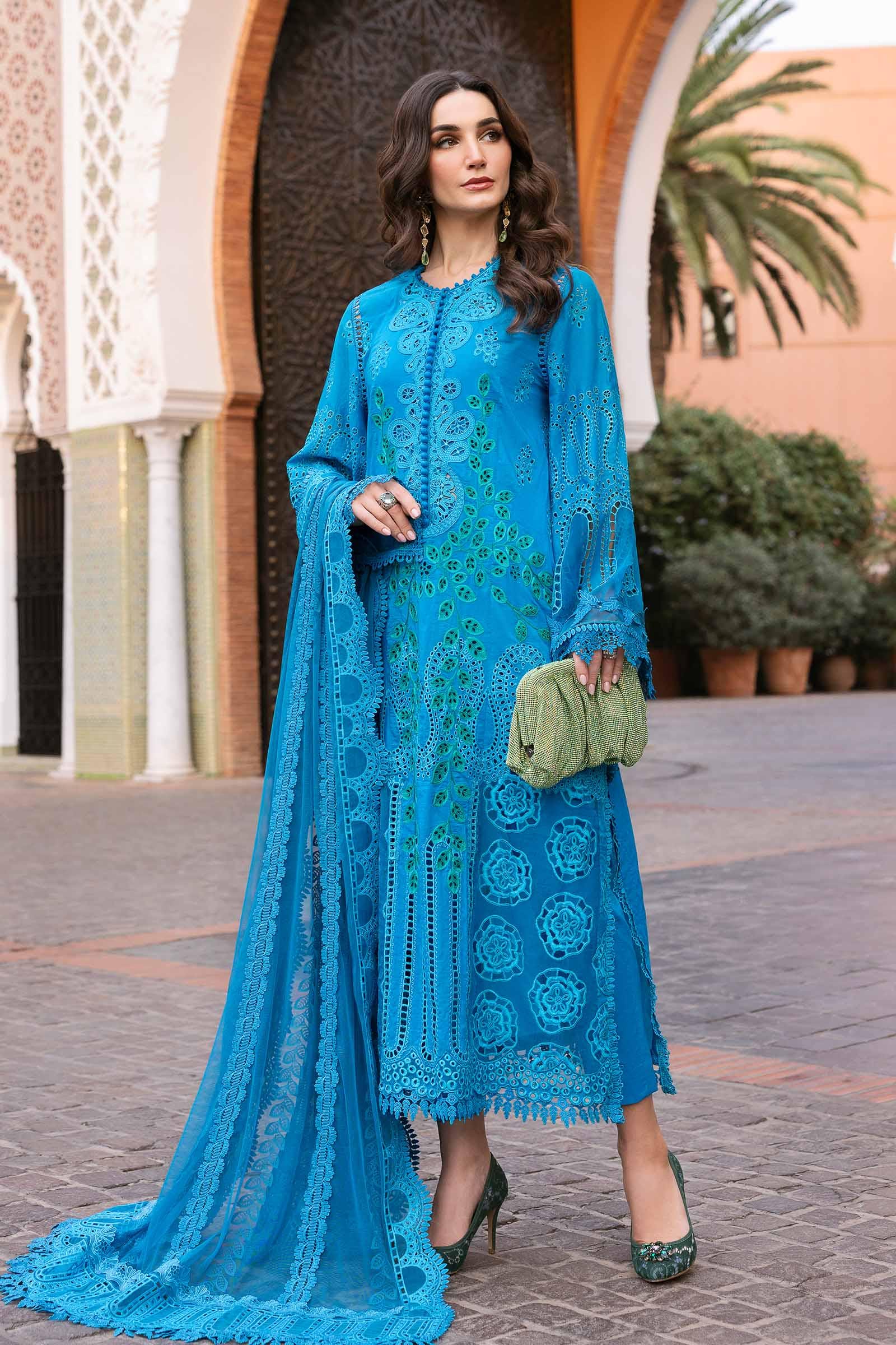 Brand New Original Pakistani Marib Luxe Lawn D-2503-B Summer Fancy