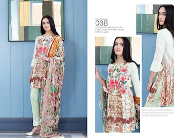 Charizma Original Designer Lawn Salwar kameez stitched Summer Embroidered Pakistani Dress Suit Medium size Maria B Nomi Ansari Baroque Eid