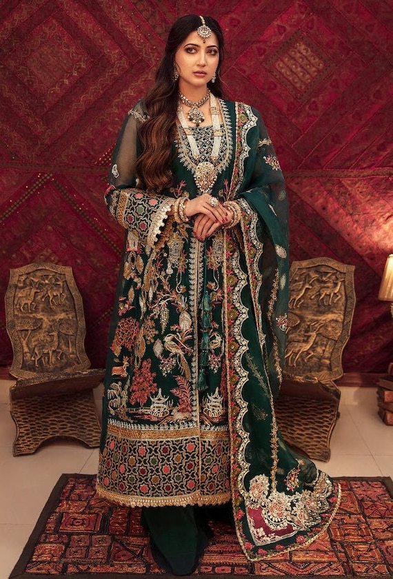 pakistani formal dress brands Jamali Pakistani Indian wedding bridal party formal dress usa uk – Pakistani  Designer Dresses main image 0