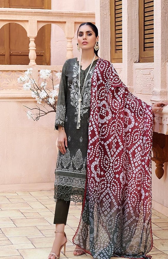 Al Zohaib Festive Hues Luxury Lawn Dress Pakistani Designer Maria B Asim Jofa Stitched FHPCL-2-21-07 Casual Premium Collection