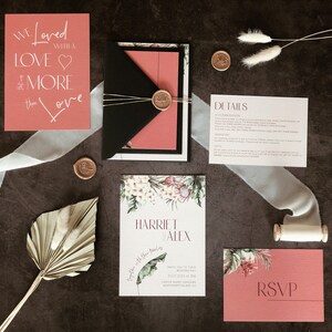 Wedding Invitation Tropical Orchid image 5