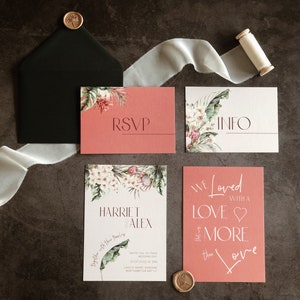 Wedding Invitation Tropical Orchid image 3